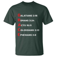 GRACE Christian Scripture Acronym T Shirt Bible Verses Galatians Romans Acts Colossians Ephesians Faith Message Gift