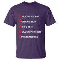 GRACE Christian Scripture Acronym T Shirt Bible Verses Galatians Romans Acts Colossians Ephesians Faith Message Gift