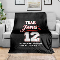Team Jesus 12 Christian Sports Style Throw Blanket Go And Make Disciples Matthew 28:19 Faith Athletic Inspired Gift