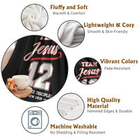 Team Jesus 12 Christian Sports Style Throw Blanket Go And Make Disciples Matthew 28:19 Faith Athletic Inspired Gift