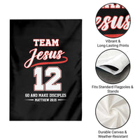Team Jesus 12 Christian Sports Style Garden Flag Go And Make Disciples Matthew 28:19 Faith Athletic Inspired Gift