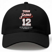 Team Jesus 12 Christian Sports Style Baseball Cap Go And Make Disciples Matthew 28:19 Faith Athletic Inspired Gift