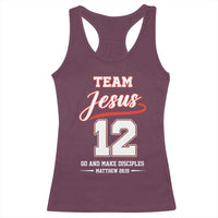 Team Jesus 12 Christian Sports Style Racerback Tank Top Go And Make Disciples Matthew 28:19 Faith Athletic Inspired Gift