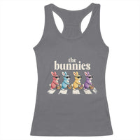 The Bunnies Parody Crossing Rabbits Graphic Racerback Tank Top Funny Easter Pop Culture Style Cute Bunny Gift