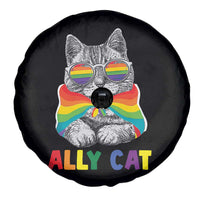 Ally Cat with Pride Cape Spare Tire Cover Rainbow LGBTQ+ Support