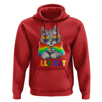 Ally Cat with Pride Cape Hoodie Rainbow LGBTQ+ Support