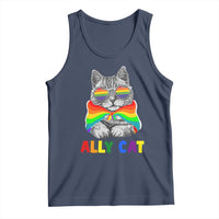 Ally Cat with Pride Cape Tank Top Rainbow LGBTQ+ Support