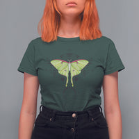 Nature Inspired Illustration Luna Moth Entomology Alchemy Mystic Moon T-Shirt for Women, Moth T-shirt, Spirituality Shirt T Shirt For Women - Wonder Print Shop