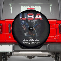 Bold Patriotic American Eagle Spare Tire Cover Land of the Free Home of the Brave Est 1776