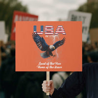 Bold Patriotic American Eagle Protest Sign Land of the Free Home of the Brave Est 1776 - Wonder Print Shop