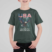 Bold Patriotic American Eagle T Shirt For Kid Land of the Free Home of the Brave Est 1776