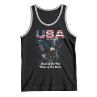 Bold Patriotic American Eagle Tank Top Land of the Free Home of the Brave Est 1776