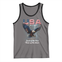 Bold Patriotic American Eagle Tank Top Land of the Free Home of the Brave Est 1776