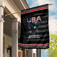 Bold Patriotic American Eagle Garden Flag Land of the Free Home of the Brave Est 1776