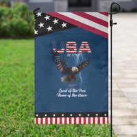 Bold Patriotic American Eagle Garden Flag Land of the Free Home of the Brave Est 1776