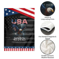 Bold Patriotic American Eagle Garden Flag Land of the Free Home of the Brave Est 1776