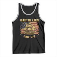 Rejecting Kings Since 1776 Tank Top Historic Ship Sailboat Distressed American Flag