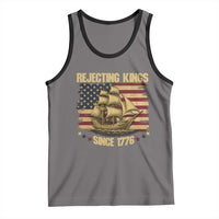 Rejecting Kings Since 1776 Tank Top Historic Ship Sailboat Distressed American Flag