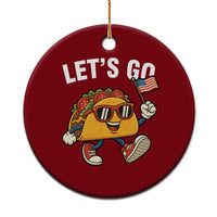Let’s Go Taco Patriotic Ceramic Ornament Funny 4th of July Food Humor - Wonder Print Shop