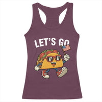 Let’s Go Taco Patriotic Racerback Tank Top Funny 4th of July Food Humor