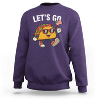 Let’s Go Taco Patriotic Sweatshirt Funny 4th of July Food Humor