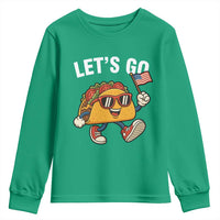 Let’s Go Taco Patriotic Youth Sweatshirt Funny 4th of July Food Humor