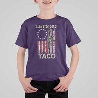 Let’s Go Taco Betsy Ross Flag T Shirt For Kid Vintage Patriotic Rifle Gun Rights