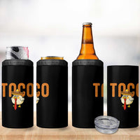 TACO Chicken in Sombrero 4 in 1 Can Cooler Tumbler Funny Mexican Food