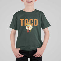 TACO Chicken in Sombrero T Shirt For Kid Funny Mexican Food