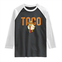 TACO Chicken in Sombrero Raglan Shirt Funny Mexican Food