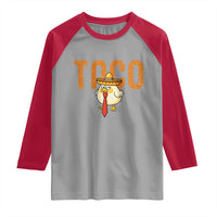TACO Chicken in Sombrero Raglan Shirt Funny Mexican Food