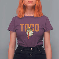 TACO Chicken in Sombrero T Shirt For Women Funny Mexican Food