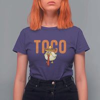 TACO Chicken in Sombrero T Shirt For Women Funny Mexican Food