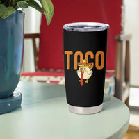 TACO Chicken in Sombrero Tumbler Cup Funny Mexican Food