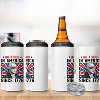 No Kings in America Since 1776 4 in 1 Can Cooler Tumbler Founding Fathers George Washington Patriotic