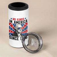 No Kings in America Since 1776 4 in 1 Can Cooler Tumbler Founding Fathers George Washington Patriotic