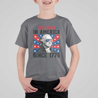 No Kings in America Since 1776 T Shirt For Kid Founding Fathers George Washington Patriotic