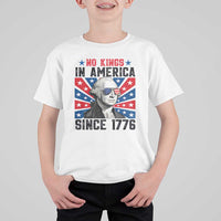 No Kings in America Since 1776 T Shirt For Kid Founding Fathers George Washington Patriotic