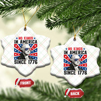 No Kings in America Since 1776 Ceramic Ornament Founding Fathers George Washington Patriotic - Wonder Print Shop