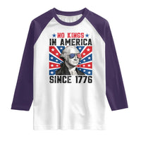No Kings in America Since 1776 Raglan Shirt Founding Fathers George Washington Patriotic
