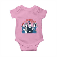 Patriotic Feminist Empowerment Baby Onesie Girl Will Be Girls Womens Rights 4th of July