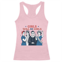 Patriotic Feminist Empowerment Racerback Tank Top Girl Will Be Girls Womens Rights 4th of July