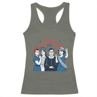 Patriotic Feminist Empowerment Racerback Tank Top Girl Will Be Girls Womens Rights 4th of July