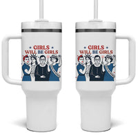Patriotic Feminist Empowerment Tumbler With Handle Girl Will Be Girls Womens Rights 4th of July