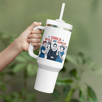 Patriotic Feminist Empowerment Tumbler With Handle Girl Will Be Girls Womens Rights 4th of July