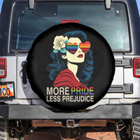 More Pride Less Prejudice Spare Tire Cover Retro Pride Month LGBTQ Feminist - Wonder Print Shop