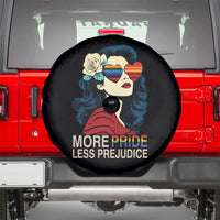 More Pride Less Prejudice Spare Tire Cover Retro Pride Month LGBTQ Feminist - Wonder Print Shop