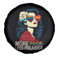 More Pride Less Prejudice Spare Tire Cover Retro Pride Month LGBTQ Feminist - Wonder Print Shop