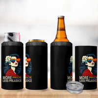 More Pride Less Prejudice 4 in 1 Can Cooler Tumbler Retro Pride Month LGBTQ Feminist - Wonder Print Shop