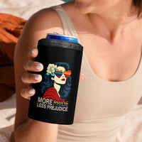 More Pride Less Prejudice 4 in 1 Can Cooler Tumbler Retro Pride Month LGBTQ Feminist - Wonder Print Shop
